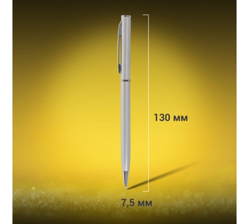 Ручка подарочная шариковая BRAUBERG "Delicate Silver", корпус серебристый, узел 1 мм, линия письма 0,7 мм, синяя, 141401 Ручка подарочная шариковая BRAUBERG "Delicate Silver", корпус серебристый, узел 1 мм, линия письма 0,7 мм, синяя, 141401