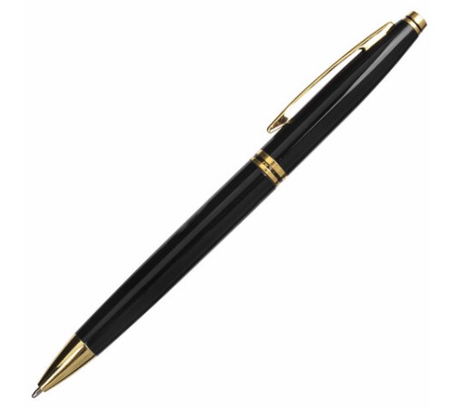 Ручка подарочная шариковая BRAUBERG "De Luxe Black", корпус черный, узел 1 мм, линия письма 0,7 мм, синяя, 141411 Ручка подарочная шариковая BRAUBERG "De Luxe Black", корпус черный, узел 1 мм, линия письма 0,7 мм, синяя, 141411