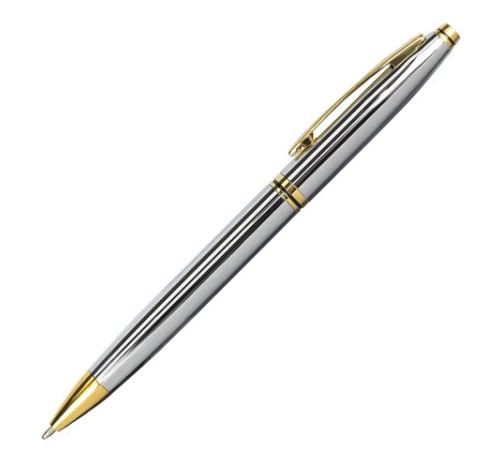 Ручка подарочная шариковая BRAUBERG "De Luxe Silver", корпус серебристый, узел 1 мм, линия письма 0,7 мм, синяя, 141414 Ручка подарочная шариковая BRAUBERG "De Luxe Silver", корпус серебристый, узел 1 мм, линия письма 0,7 мм, синяя, 141414