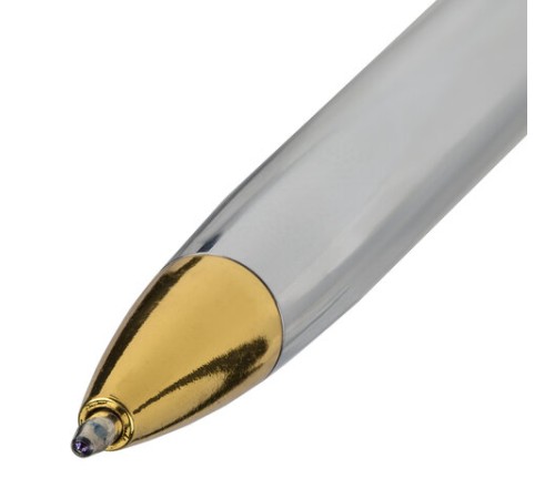 Ручка подарочная шариковая BRAUBERG "De Luxe Silver", корпус серебристый, узел 1 мм, линия письма 0,7 мм, синяя, 141414 Ручка подарочная шариковая BRAUBERG "De Luxe Silver", корпус серебристый, узел 1 мм, линия письма 0,7 мм, синяя, 141414