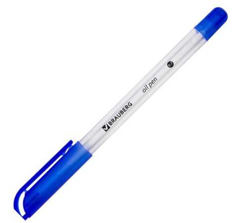 Ручка шариковая масляная BRAUBERG "OIL PEN", СИНЯЯ, корпус прозрачный, 0,7 мм, линия 0,35 мм, 141476 Ручка шариковая масляная BRAUBERG "OIL PEN", СИНЯЯ, корпус прозрачный, 0,7 мм, линия 0,35 мм, 141476