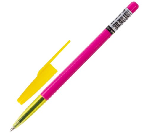 Ручка шариковая BRAUBERG "Color", СИНЯЯ, корпус ассорти, узел 1 мм, линия письма 0,5 мм, 141507