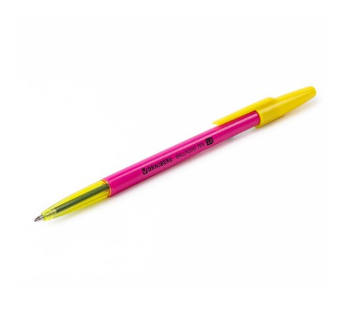 Ручка шариковая BRAUBERG "Color", СИНЯЯ, корпус ассорти, узел 1 мм, линия письма 0,5 мм, 141507