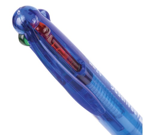 Ручка многоцветная шариковая автоматическая BRAUBERG "MULTICOLOR", 4 ЦВЕТА, линия письма 0,35 мм, 141513