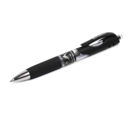Ручка гелевая автоматическая с грипом BRAUBERG "Black Jack", ЧЕРНАЯ, трехгранная, узел 0,7 мм, линия письма 0,5 мм, 141552 Ручка гелевая автоматическая с грипом BRAUBERG "Black Jack", ЧЕРНАЯ, трехгранная, узел 0,7 мм, линия письма 0,5 мм, 141552