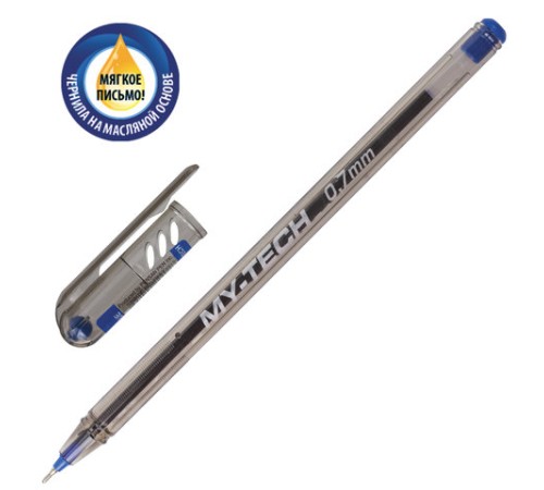 Ручка шариковая масляная PENSAN "My-Tech", СИНЯЯ, игольчатый узел 0,7 мм, линия письма 0,35 мм, 2240 Ручка шариковая масляная PENSAN "My-Tech", СИНЯЯ, игольчатый узел 0,7 мм, линия письма 0,35 мм, 2240
