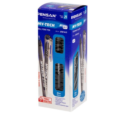 Ручка шариковая масляная PENSAN "My-Tech", СИНЯЯ, игольчатый узел 0,7 мм, линия письма 0,35 мм, 2240 Ручка шариковая масляная PENSAN "My-Tech", СИНЯЯ, игольчатый узел 0,7 мм, линия письма 0,35 мм, 2240