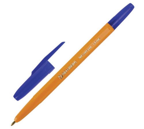 Ручка шариковая BRAUBERG "Carina Orange", СИНЯЯ, корпус оранжевый, узел 1 мм, линия письма 0,5 мм, 141668 Ручка шариковая BRAUBERG "Carina Orange", СИНЯЯ, корпус оранжевый, узел 1 мм, линия письма 0,5 мм, 141668