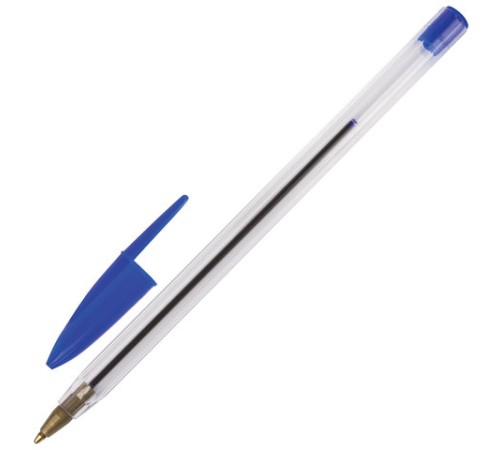 Ручка шариковая STAFF "Basic BP-01", письмо 750 метров, СИНЯЯ, длина корпуса 14 см, линия письма 0,5 мм, 141672 Ручка шариковая STAFF "Basic BP-01", письмо 750 метров, СИНЯЯ, длина корпуса 14 см, линия письма 0,5 мм, 141672