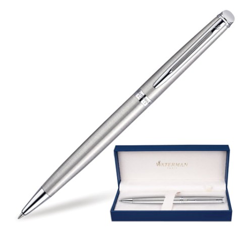 Ручка подарочная шариковая WATERMAN "Hemisphere Stainless Steel CT", серебристый корпус, палладиевое покрытие, синяя, S0920470 Ручка подарочная шариковая WATERMAN "Hemisphere Stainless Steel CT", серебристый корпус, палладиевое покрытие, синяя, S0920470