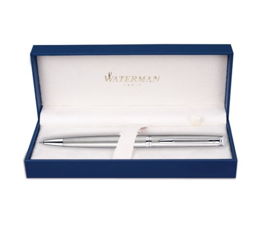 Ручка подарочная шариковая WATERMAN "Hemisphere Stainless Steel CT", серебристый корпус, палладиевое покрытие, синяя, S0920470 Ручка подарочная шариковая WATERMAN "Hemisphere Stainless Steel CT", серебристый корпус, палладиевое покрытие, синяя, S0920470