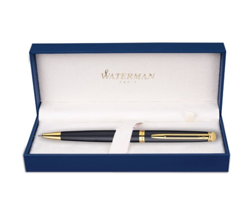 Ручка подарочная шариковая WATERMAN "Hemisphere Matt Black GT", черный матовый лак, позолоченные детали, синяя, S0920770 Ручка подарочная шариковая WATERMAN "Hemisphere Matt Black GT", черный матовый лак, позолоченные детали, синяя, S0920770