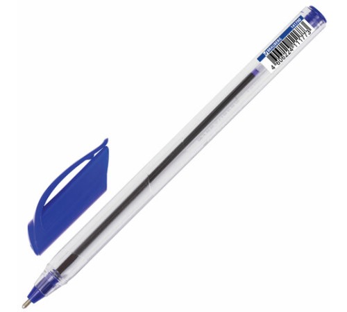 Ручка шариковая масляная BRAUBERG "Extra Glide", СИНЯЯ, трехгранная, узел 1 мм, линия письма 0,5 мм, 141700