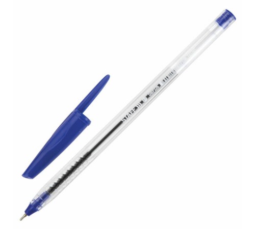 Ручка шариковая масляная STAFF "EVERYDAY" OBP-226, СИНЯЯ, корпус прозрачный, игольчатый узел 0,7 мм, линия письма 0,35 мм, 141705 Ручка шариковая масляная STAFF "EVERYDAY" OBP-226, СИНЯЯ, корпус прозрачный, игольчатый узел 0,7 мм, линия письма 0,35 мм, 141705
