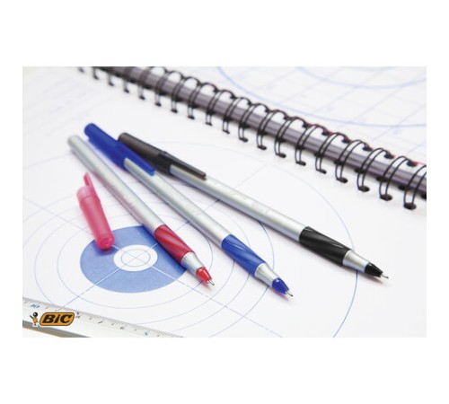 Ручка шариковая с грипом BIC "Round Stic Exact", СИНЯЯ, корпус серый, узел 0,7 мм, линия письма 0,28 мм, 918543 Ручка шариковая с грипом BIC "Round Stic Exact", СИНЯЯ, корпус серый, узел 0,7 мм, линия письма 0,28 мм, 918543