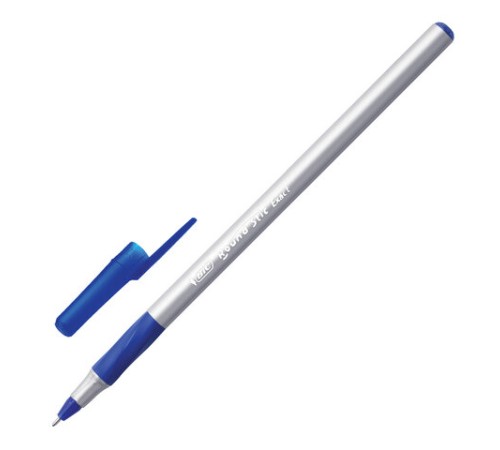 Ручка шариковая с грипом BIC "Round Stic Exact", СИНЯЯ, корпус серый, узел 0,7 мм, линия письма 0,28 мм, 918543 Ручка шариковая с грипом BIC "Round Stic Exact", СИНЯЯ, корпус серый, узел 0,7 мм, линия письма 0,28 мм, 918543