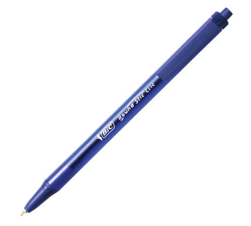 Ручка шариковая автоматическая BIC "Round Stic Clic", СИНЯЯ, узел 1 мм, линия письма 0,32 мм, 926376