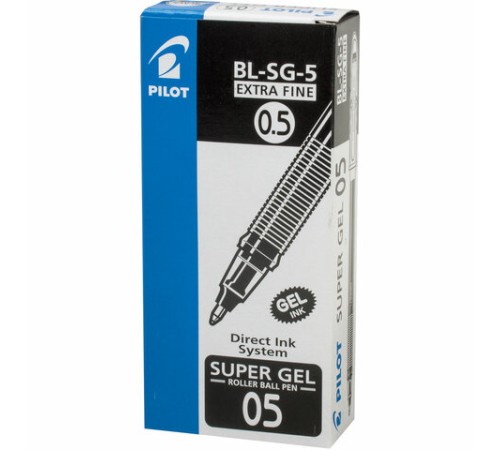 Ручка гелевая PILOT "Super Gel", ЧЕРНАЯ, корпус прозрачный, узел 0,5 мм, линия письма 0,3 мм, BL-SG-5 Ручка гелевая PILOT "Super Gel", ЧЕРНАЯ, корпус прозрачный, узел 0,5 мм, линия письма 0,3 мм, BL-SG-5