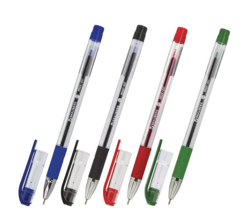 Ручки шариковые масляные BRAUBERG, НАБОР 4 шт., АССОРТИ, 