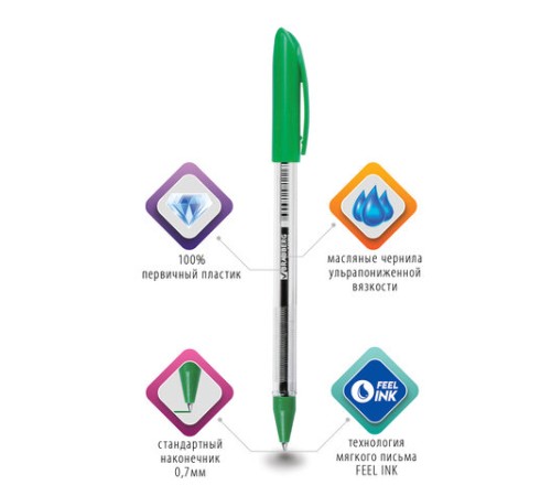 Ручка шариковая масляная BRAUBERG "Rite-Oil", ЗЕЛЕНАЯ, корпус прозрачный, узел 0,7 мм, линия письма 0,35 мм, 142149 Ручка шариковая масляная BRAUBERG "Rite-Oil", ЗЕЛЕНАЯ, корпус прозрачный, узел 0,7 мм, линия письма 0,35 мм, 142149