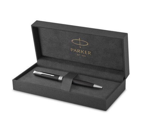 Ручка шариковая PARKER "Sonnet Core Matt Black CT", черный матовый лак, палладий, черная, 1931524 Ручка шариковая PARKER "Sonnet Core Matt Black CT", черный матовый лак, палладий, черная, 1931524