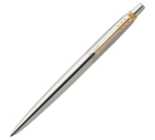 Ручка шариковая PARKER "Jotter Core Stainless Steel GT", корпус серебро, позолота, синяя, 1953182 Ручка шариковая PARKER "Jotter Core Stainless Steel GT", корпус серебро, позолота, синяя, 1953182
