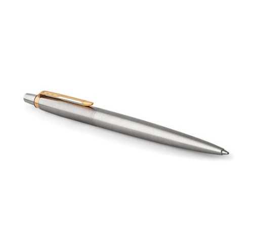 Ручка шариковая PARKER "Jotter Core Stainless Steel GT", корпус серебро, позолота, синяя, 1953182 Ручка шариковая PARKER "Jotter Core Stainless Steel GT", корпус серебро, позолота, синяя, 1953182