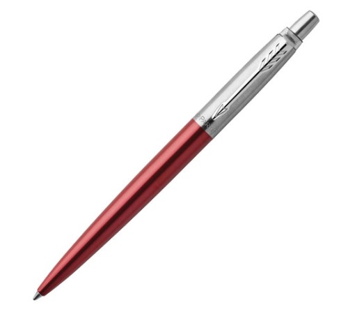 Ручка шариковая PARKER "Jotter Core Kensington Red CT", корпус красный, детали хром, синяя, 1953187 Ручка шариковая PARKER "Jotter Core Kensington Red CT", корпус красный, детали хром, синяя, 1953187