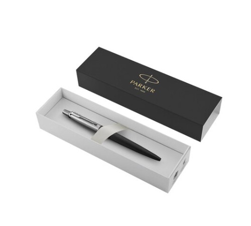 Ручка шариковая PARKER "Jotter Core Bond Street Black CT", корпус черный, детали хром, синяя, 1953184 Ручка шариковая PARKER "Jotter Core Bond Street Black CT", корпус черный, детали хром, синяя, 1953184
