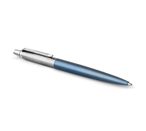 Ручка шариковая PARKER "Jotter Core Waterloo Blue CT", корпус голубой, детали хром, синяя, 1953191 Ручка шариковая PARKER "Jotter Core Waterloo Blue CT", корпус голубой, детали хром, синяя, 1953191