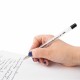 Ручка шариковая с грипом BRAUBERG "X-Writer", ЧЕРНАЯ, узел 0,7 мм, линия письма 0,35 мм, 142404