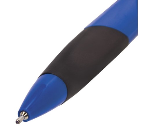 Ручка шариковая масляная автоматическая с грипом BRAUBERG 