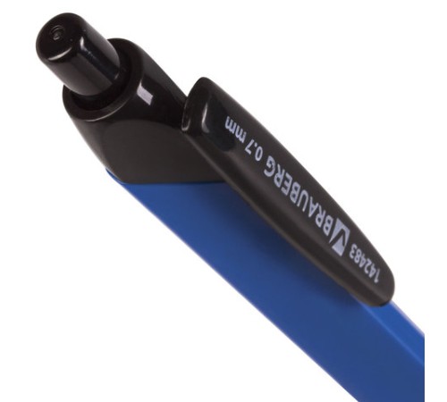 Ручка шариковая масляная автоматическая с грипом BRAUBERG 