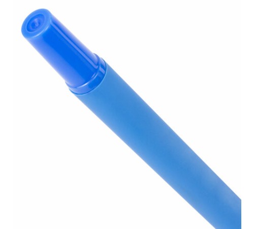 Ручка шариковая BRAUBERG "Capital blue", СИНЯЯ, корпус soft-touch голубой, узел 0,7 мм, линия письма 0,35 мм, 142493