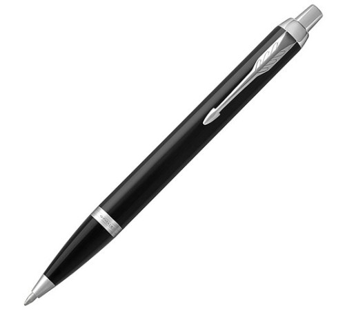Ручка шариковая PARKER "IM Core Black Lacquer CT", черный глянцевый лак, детали хром, синяя, 1931665 Ручка шариковая PARKER "IM Core Black Lacquer CT", черный глянцевый лак, детали хром, синяя, 1931665