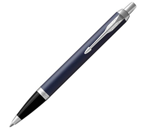 Ручка шариковая PARKER "IM Core Matte Blue CT", корпус темно-синий лак, хромированные детали, синяя, 1931668 Ручка шариковая PARKER "IM Core Matte Blue CT", корпус темно-синий лак, хромированные детали, синяя, 1931668