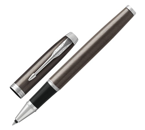 Ручка-роллер PARKER "IM Core Dark Espresso CT", корпус кофейный лак, хромированные детали, черная, 1931664