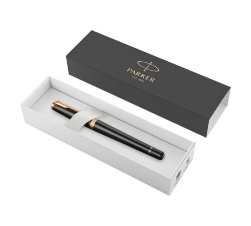 Ручка перьевая PARKER "Urban Core Muted Black GT", черный матовый лак, позолота, синяя, 1931593 Ручка перьевая PARKER "Urban Core Muted Black GT", черный матовый лак, позолота, синяя, 1931593