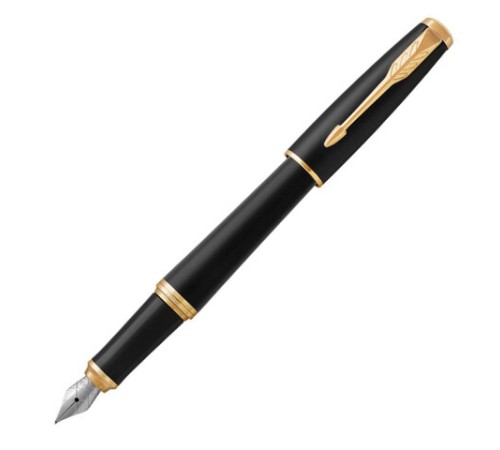 Ручка перьевая PARKER "Urban Core Muted Black GT", черный матовый лак, позолота, синяя, 1931593 Ручка перьевая PARKER "Urban Core Muted Black GT", черный матовый лак, позолота, синяя, 1931593