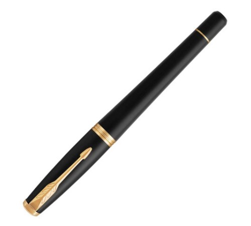 Ручка перьевая PARKER "Urban Core Muted Black GT", черный матовый лак, позолота, синяя, 1931593 Ручка перьевая PARKER "Urban Core Muted Black GT", черный матовый лак, позолота, синяя, 1931593