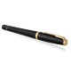 Ручка перьевая PARKER "Urban Core Muted Black GT", черный матовый лак, позолота, синяя, 1931593
