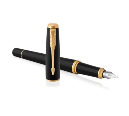 Ручка перьевая PARKER "Urban Core Muted Black GT", черный матовый лак, позолота, синяя, 1931593 Ручка перьевая PARKER "Urban Core Muted Black GT", черный матовый лак, позолота, синяя, 1931593