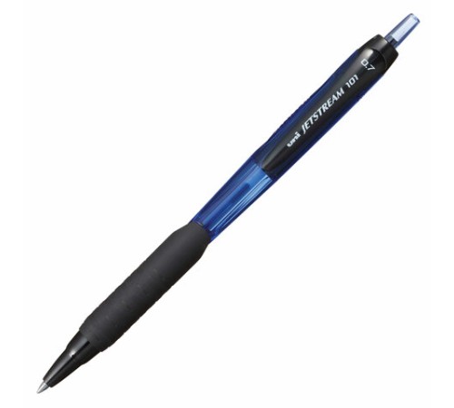Ручка шариковая масляная автоматическая с грипом UNI (Япония) "JetStream", СИНЯЯ, узел 0,7 мм, линия письма 0,35 мм, SXN-101-07, SXN-101-07 BLUE Ручка шариковая масляная автоматическая с грипом UNI (Япония) "JetStream", СИНЯЯ, узел 0,7 мм, линия письма 0,35 мм, SXN-101-07, SXN-101-07 BLUE