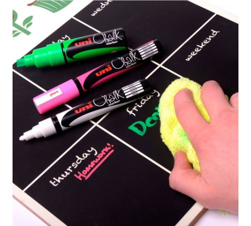 Маркер меловой UNI "Chalk", 1,8-2,5 мм, БЕЛЫЙ, влагостираемый, для гладких поверхностей, PWE-5M WHITE Маркер меловой UNI "Chalk", 1,8-2,5 мм, БЕЛЫЙ, влагостираемый, для гладких поверхностей, PWE-5M WHITE