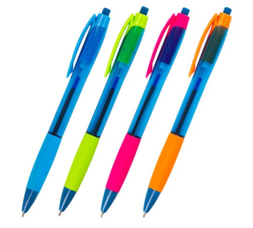 Ручка шариковая масляная автоматическая с грипом BRAUBERG 