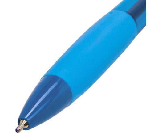 Ручка шариковая масляная автоматическая с грипом BRAUBERG 