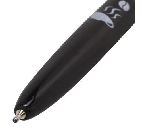 Ручка шариковая масляная автоматическая BRAUBERG BLACK&WHITE 
