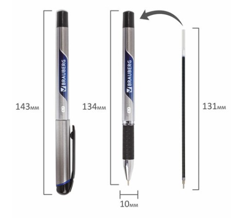 Ручка шариковая масляная с грипом BRAUBERG "Signature", СИНЯЯ, печать, узел 0,7 мм, линия письма 0,35 мм, 142688 Ручка шариковая масляная с грипом BRAUBERG "Signature", СИНЯЯ, печать, узел 0,7 мм, линия письма 0,35 мм, 142688