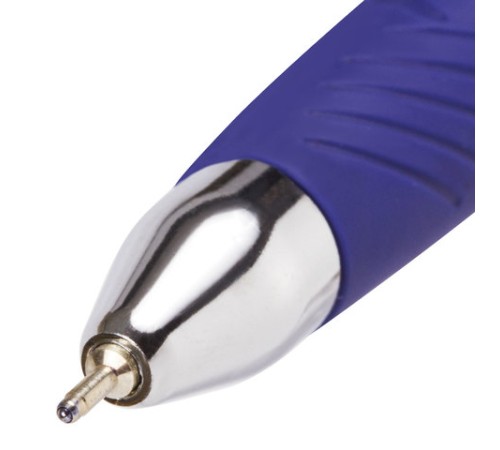 Ручка шариковая масляная автоматическая с грипом BRAUBERG 