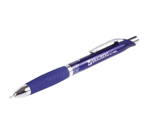 Ручка шариковая масляная автоматическая с грипом BRAUBERG 